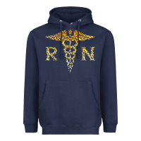 Navy rn registered nurse leopard lovely nursing student t shirt Heavyweight Hoodie - linhVisuals
