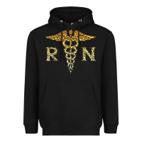 Black rn registered nurse leopard lovely nursing student t shirt Heavyweight Hoodie - linhVisuals