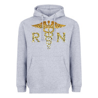 Heather Grey rn registered nurse leopard lovely nursing student t shirt Heavyweight Hoodie - linhVisuals