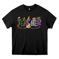 Black teacher mardi gras Heavy Core Tee - CowGirlArtShop