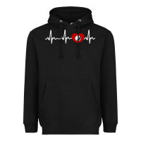 Black my heart beats for golf Heavyweight Hoodie - linhVisuals