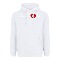 White my heart beats for golf Heavyweight Hoodie - linhVisuals