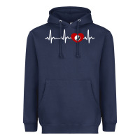 Navy my heart beats for golf Heavyweight Hoodie - linhVisuals