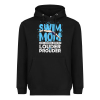 Black womens swimmer swim mom louder prouder sports mother t shirt t shirt Heavyweight Hoodie - linhVisuals