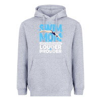 Heather Grey womens swimmer swim mom louder prouder sports mother t shirt t shirt Heavyweight Hoodie - linhVisuals
