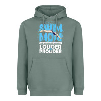 Sage womens swimmer swim mom louder prouder sports mother t shirt t shirt Heavyweight Hoodie - linhVisuals