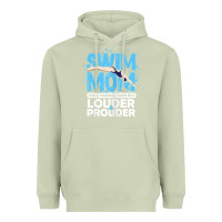 Matcha womens swimmer swim mom louder prouder sports mother t shirt t shirt Heavyweight Hoodie - linhVisuals