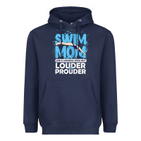 Navy womens swimmer swim mom louder prouder sports mother t shirt t shirt Heavyweight Hoodie - linhVisuals