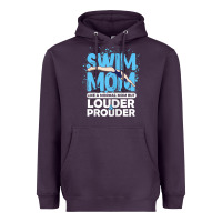 Plum womens swimmer swim mom louder prouder sports mother t shirt t shirt Heavyweight Hoodie - linhVisuals