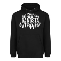 Black gangsta wrapper Heavyweight Hoodie - linhVisuals