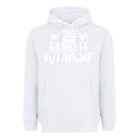 White gangsta wrapper Heavyweight Hoodie - linhVisuals