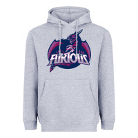 Heather Grey bi furious   bisexual Heavyweight Hoodie - linhVisuals