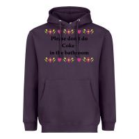 Plum please don't do coke in the bathroom Heavyweight Hoodie - linhVisuals
