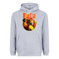Heather Grey vintage meatloaf bat out of hell Heavyweight Hoodie - linhVisuals