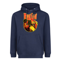 Navy vintage meatloaf bat out of hell Heavyweight Hoodie - linhVisuals