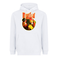 White vintage meatloaf bat out of hell Heavyweight Hoodie - linhVisuals