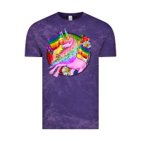 Cloud Purple Pride unicorn Vintage Tee - FaDigitalArtStudio