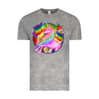Cloud Rock Pride unicorn Vintage Tee - FaDigitalArtStudio