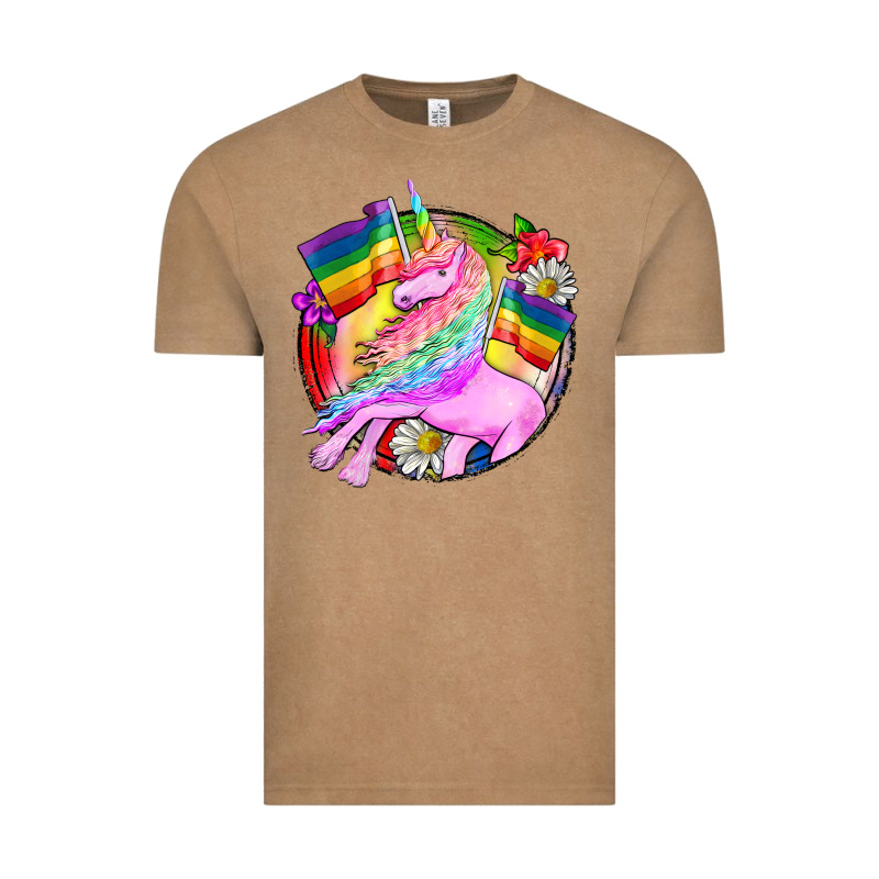 Pride Unicorn Vintage Tee by FaDigitalArtStudio | Teevron