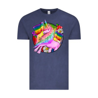 Vintage Denim Pride unicorn Vintage Tee - FaDigitalArtStudio
