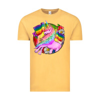 Vintage Mustard Pride unicorn Vintage Tee - FaDigitalArtStudio