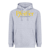 Heather Grey pfeiffer university Heavyweight Hoodie - linhVisuals