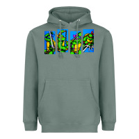 Sage arcade turtles Heavyweight Hoodie - linhVisuals