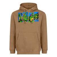 Toasted Coconut arcade turtles Heavyweight Hoodie - linhVisuals