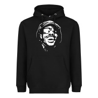 Black stevie wonder Heavyweight Hoodie - linhVisuals