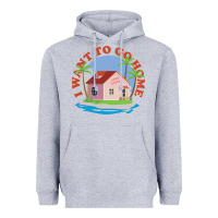 Heather Grey i want to go home Heavyweight Hoodie - linhVisuals