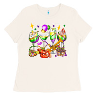 Bone mardi gras wine glasses olivia Ladies Tee - OliviaCreatesArt