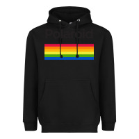 Black polaroid color spectrum horizontal Heavyweight Hoodie - linhVisuals