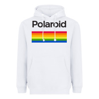 White polaroid color spectrum horizontal Heavyweight Hoodie - linhVisuals