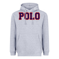 Heather Grey polo Heavyweight Hoodie - linhVisuals