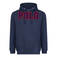 Navy polo Heavyweight Hoodie - linhVisuals