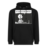 Black my anxieties have anxieties   peanuts Heavyweight Hoodie - linhVisuals