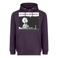 Plum my anxieties have anxieties   peanuts Heavyweight Hoodie - linhVisuals