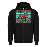 Black truck gemstone leopard Zipper Hoodie - AdoDesignShop