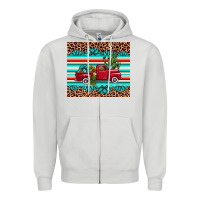 Dove Grey truck gemstone leopard Zipper Hoodie - AdoDesignShop