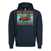 Navy truck gemstone leopard Zipper Hoodie - AdoDesignShop