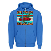 True Royal truck gemstone leopard Zipper Hoodie - AdoDesignShop