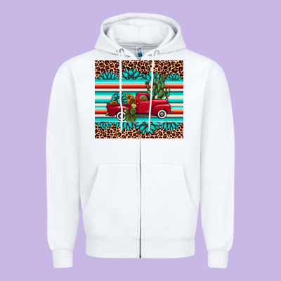 Truck Gemstone Leopard Zipper Hoodie Designed By Adodesignshop