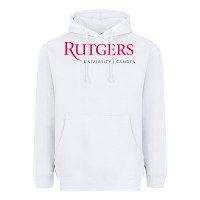 White rutgers university–camden Heavyweight Hoodie - linhVisuals