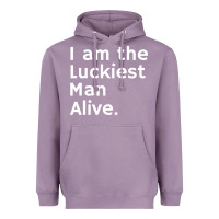 Lavender luckiest man alive Heavyweight Hoodie - linhVisuals