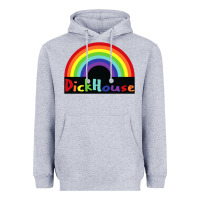 Heather Grey dick house Heavyweight Hoodie - linhVisuals