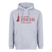 Heather Grey st. john fisher collage Heavyweight Hoodie - linhVisuals