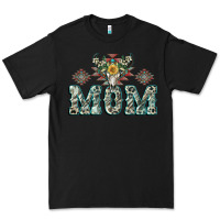 Black Mom with Cow skull Mother's Day Premium Tee - CowGirlArtShop