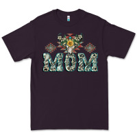 Plum Mom with Cow skull Mother's Day Premium Tee - CowGirlArtShop