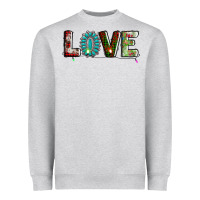 Heather Grey love christmas gemstone Heavyweight Sweatshirt - AdoDesignShop