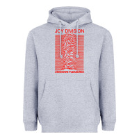 Heather Grey joy division Heavyweight Hoodie - linhVisuals